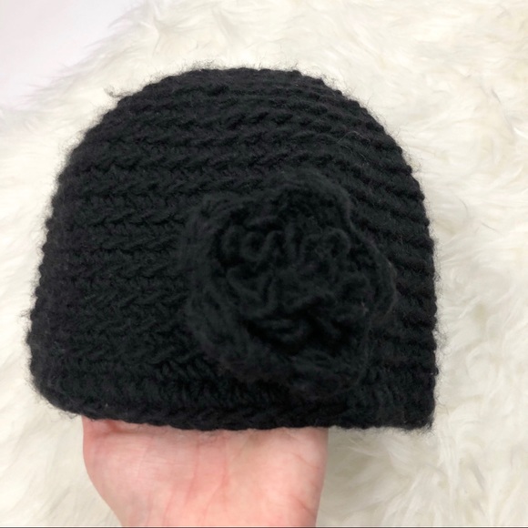 Aqua Accessories - Aqua black winter cap - Italian wool blend hat